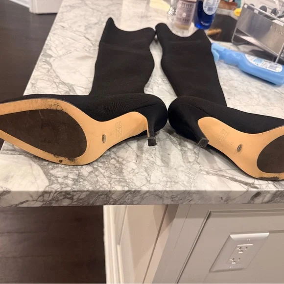 Tony Bianco Sleek Black Over-the-Knee Boots - Picture 3 of 4